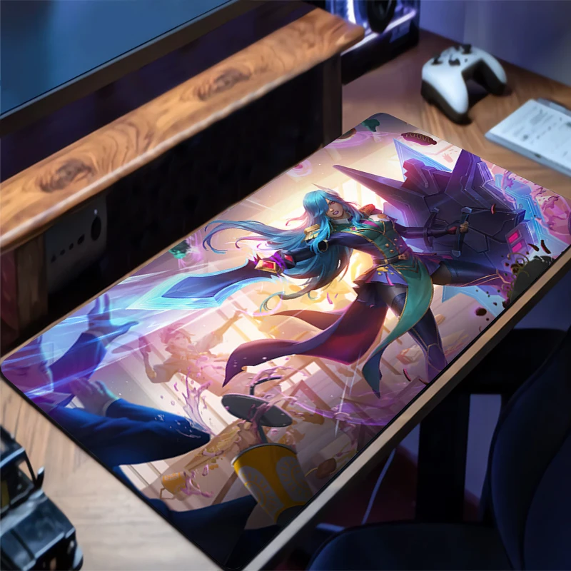 Коврик для мыши New League of Legends Leona, большой коврик для мыши, коврики для мыши, игровой офисный ковер для ноутбука, мягкий нескользящий коврик для мыши для настольного ПК, игр