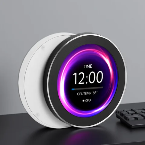 2.1 2.8 인치 IPS 보조 화면 480×480 USB 수냉식 원형 LCD CPU GPU RAM HDD 모니터링 AIDA64 미니 PC 게이머 디스플레이 없음