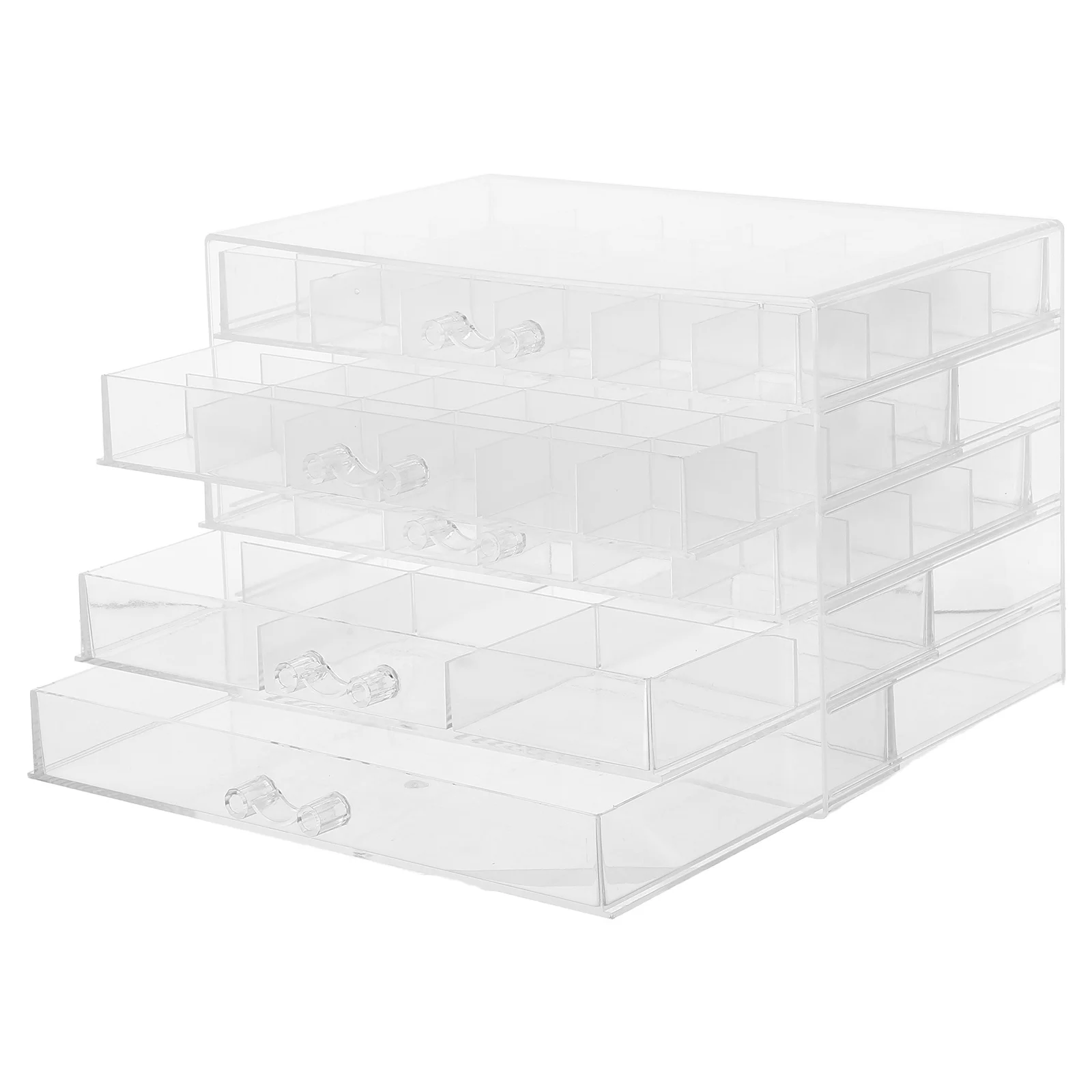 

5 Layer Earring Storage Organizer Box Transparent Large Capacity Jewelry Display Case for Necklaces Rings Bracelets Dustproof