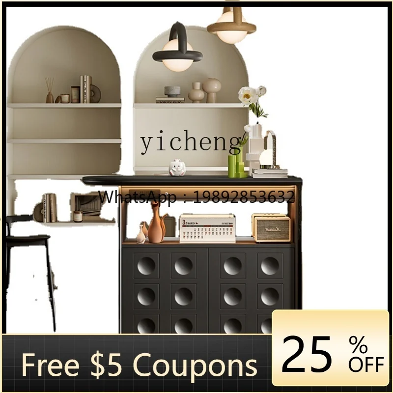 

Xl Household Solid Wood Stone Plate Partition Integrated Small Bar Family Living Room Bar Counter Bar Cabinet