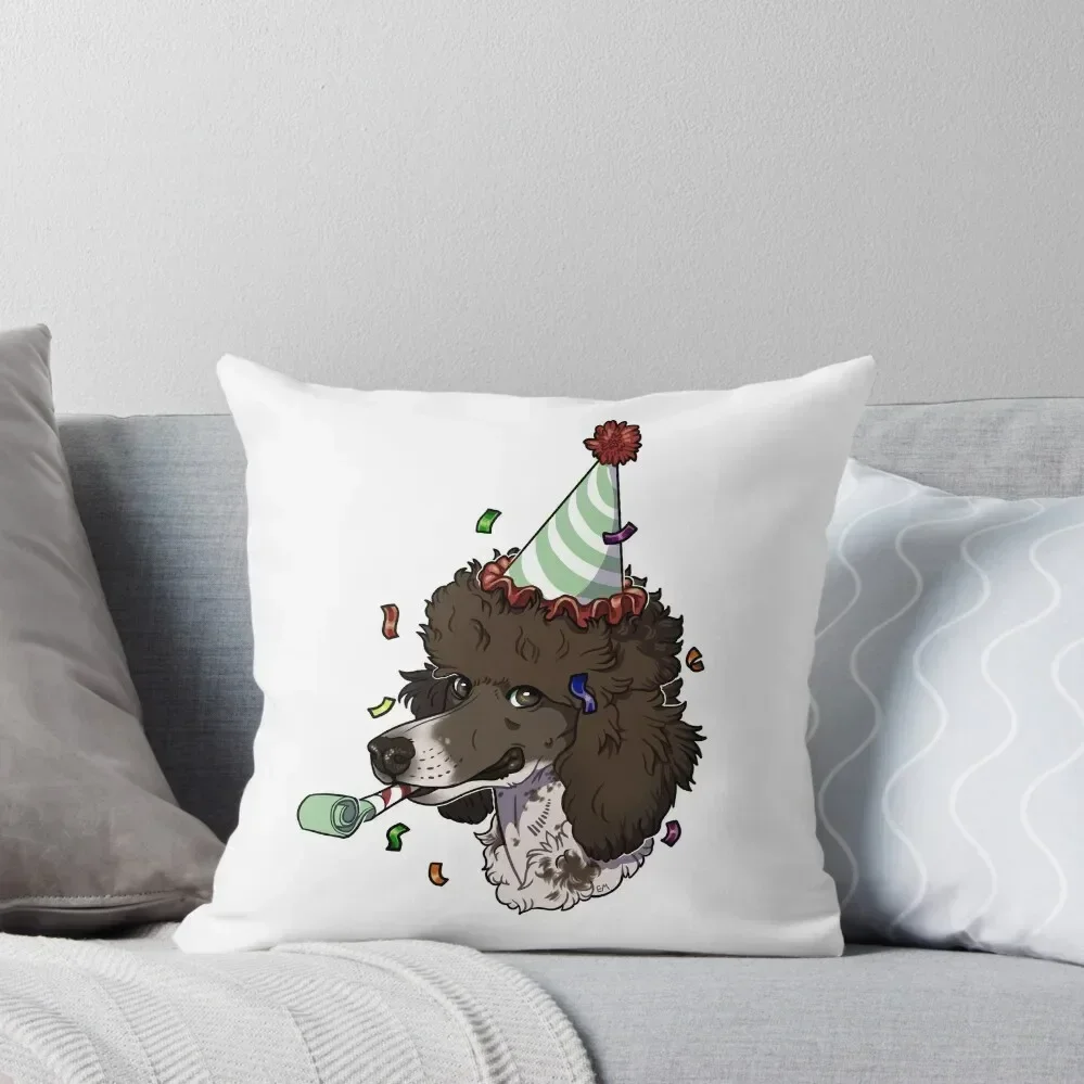

Brown Parti Poodle Throw Pillow Pillow Covers Decorative Christmas Covers Pillows Aesthetic Anime pillow