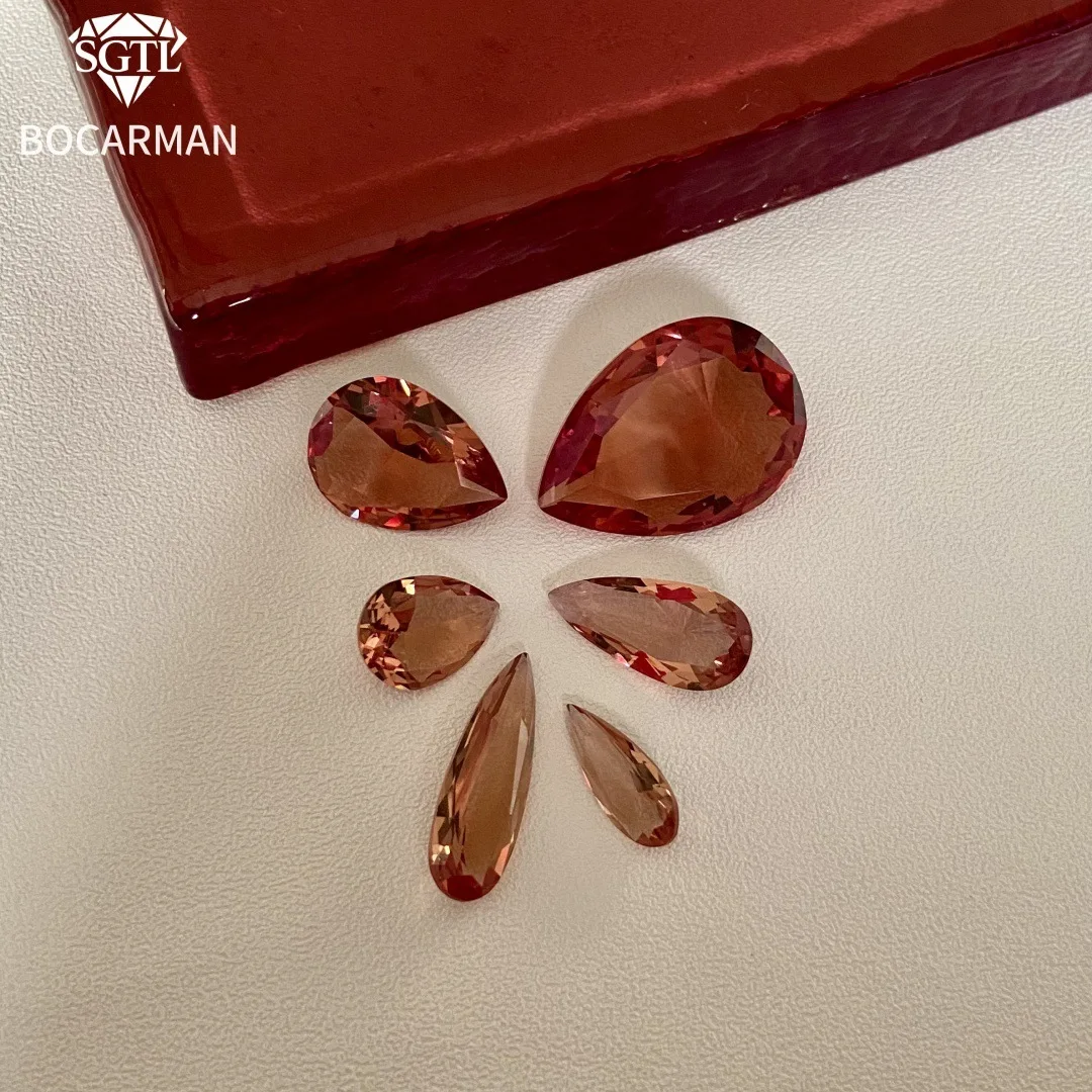 Bocarman Color Change Pear Beads Setting Zultanite Synthetic Diaspore Loose Gemstone for DIY Jewelry
