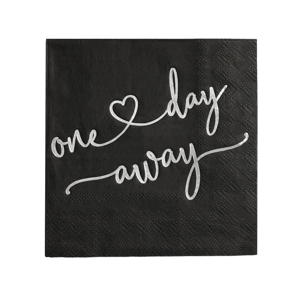 

One Day Away Rehearsal Dinner Cocktail Napkins White Gold Napkins Dessert Beverage Table Decorations Wedding Party Supplies 100