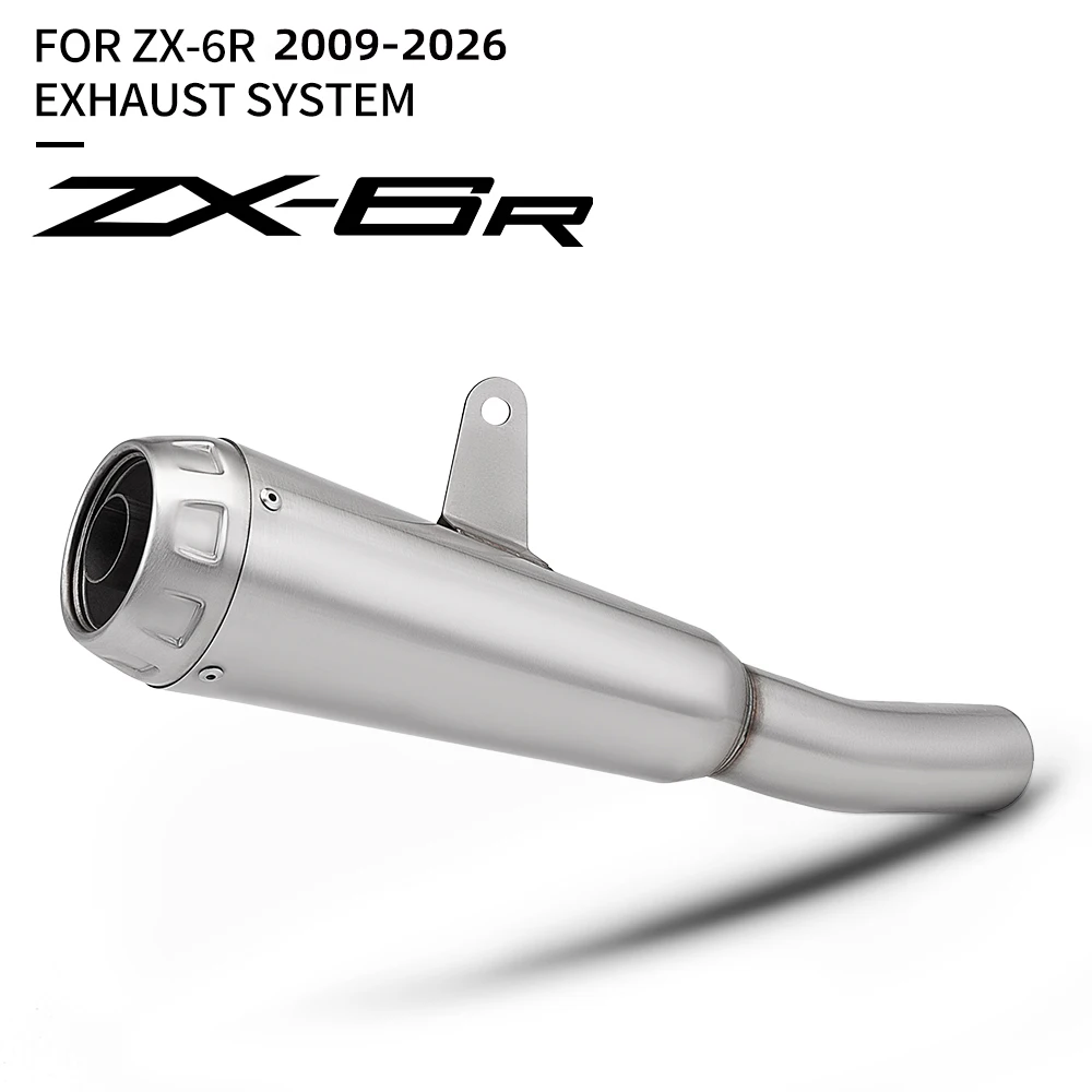 

Motorcycle Exhaust Modification Slip-On Line Stainless Steel Muffler with DB Killer for ZX6R ZX-6R 2009-2025 Racing Line Kit