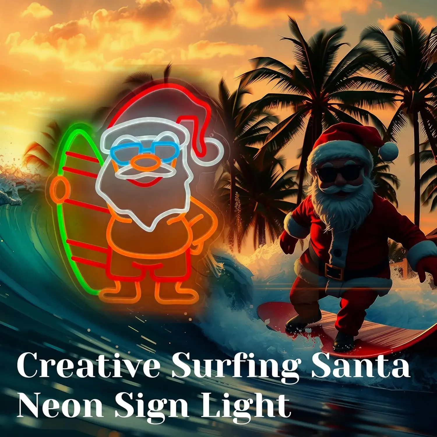 سانتا كلوز النيون عيد ميلاد سعيد Led النيون تسجيل لعيد الميلاد حفلة متجر نادي بار غرفة المعيشة جدار ديكور USB بالطاقة