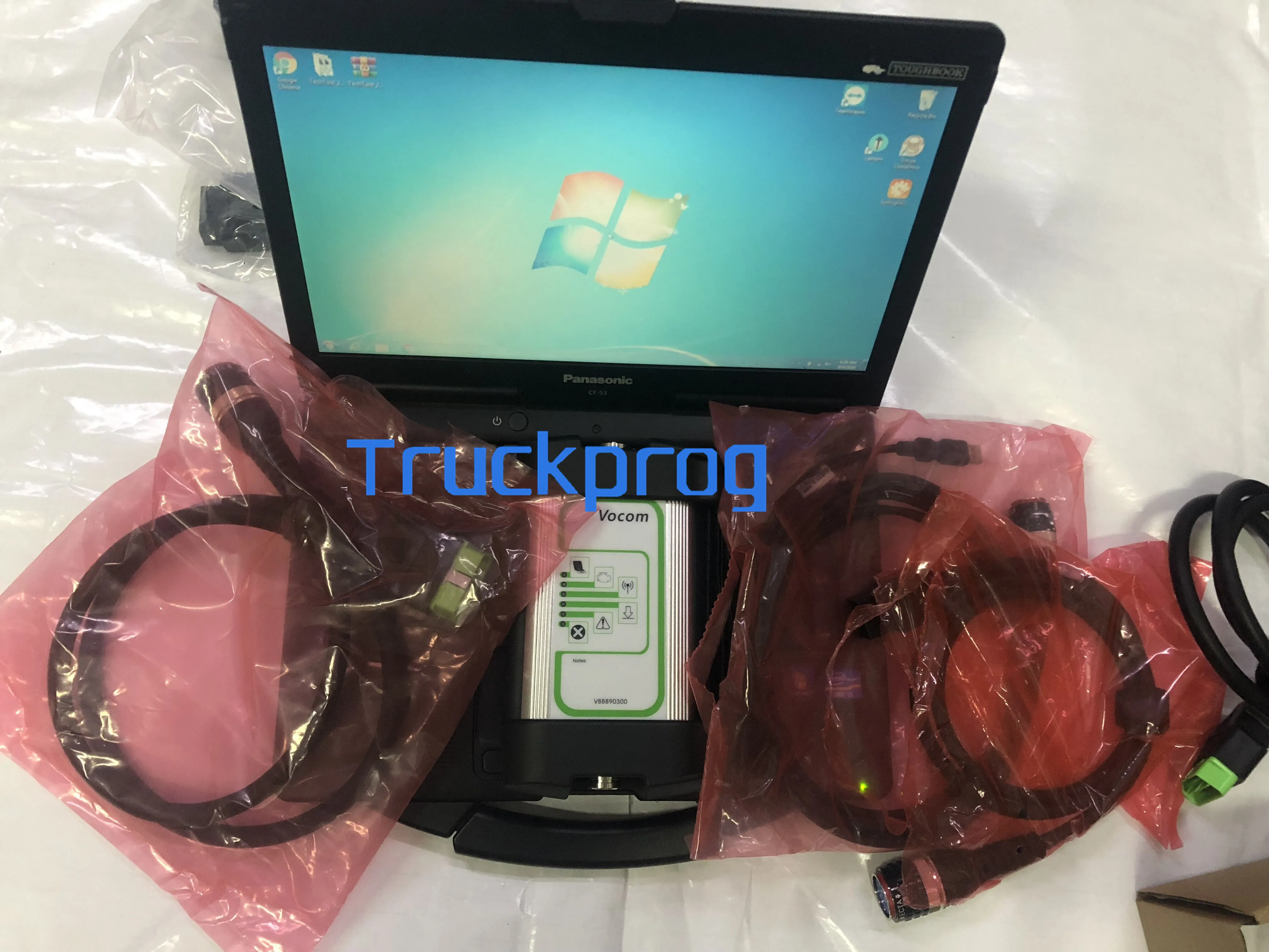 for VOCOM 88890300 Vocom PTT V2.8 DEV2 for UD/Mack/renault Vocom Truck excavator Diagnostic TOOL+Thoughbook CF53 LAPTOP