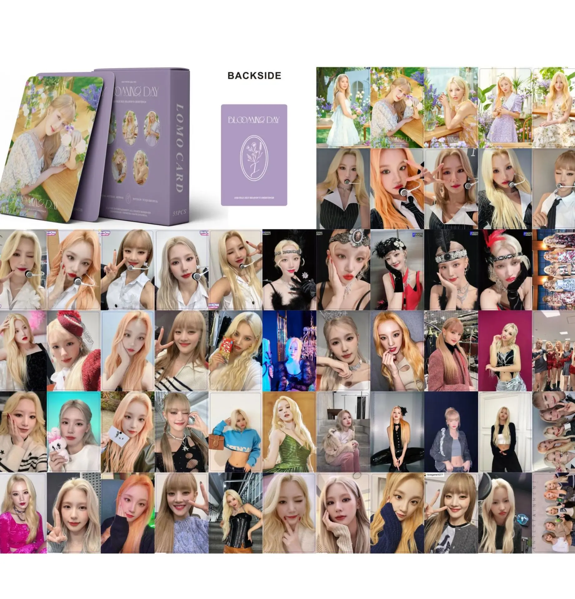 Imagem -02 - Kpop Gidle Inever Die Lomo Cards Seasons Greetings Photo Card Album Cartão Postal Fãs Coleção Gift g I-dle Album 2023 55 Pcs por Conjunto