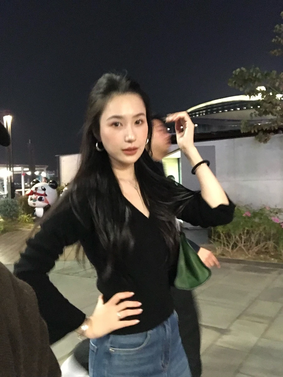 

Isaro Uu Vintage Knitted Sweater Low V-ne Bell Sve 00 Wool Slim Fit Overhead Warm Soft Long Sve ort Sle Women's ...