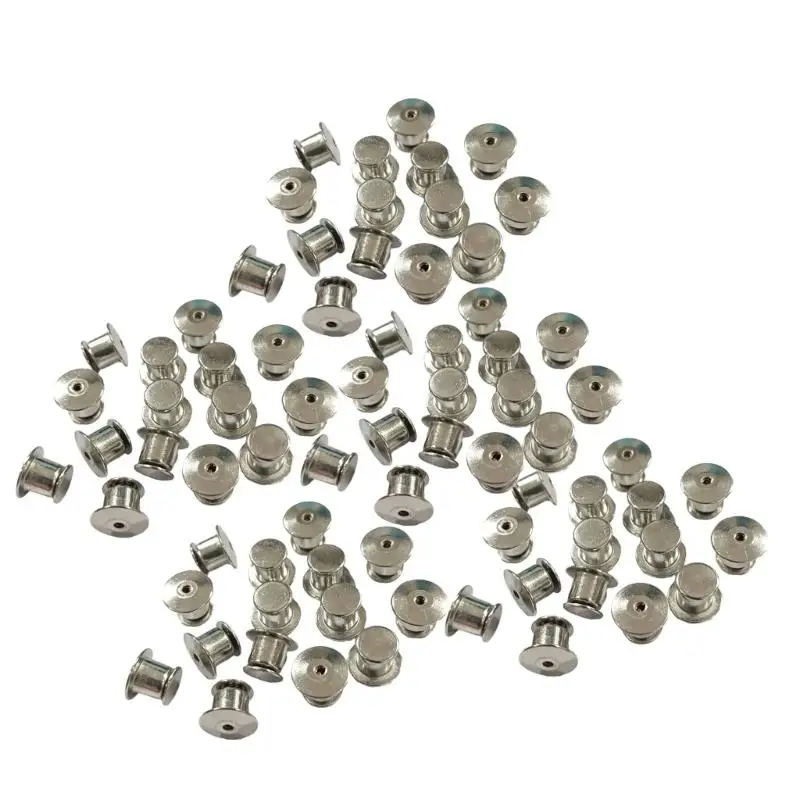 P9FE-Brosche-Rückseiten-Ersatz aus silberfarbenem Metall für Pin-Herstellungsaufgaben – Detail 2