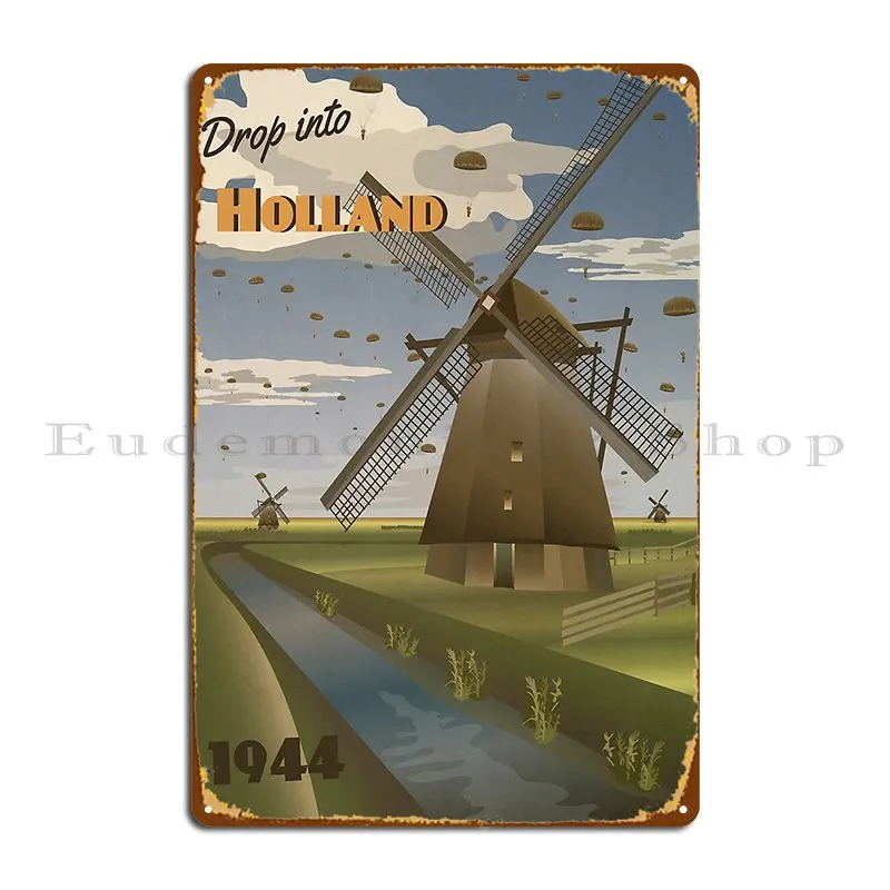 Holland 1944 Operation Market Garden Travel Poster Metal Plaque Poster Plaques Painting Designer Bar Cave Mural Tin Sign Poster