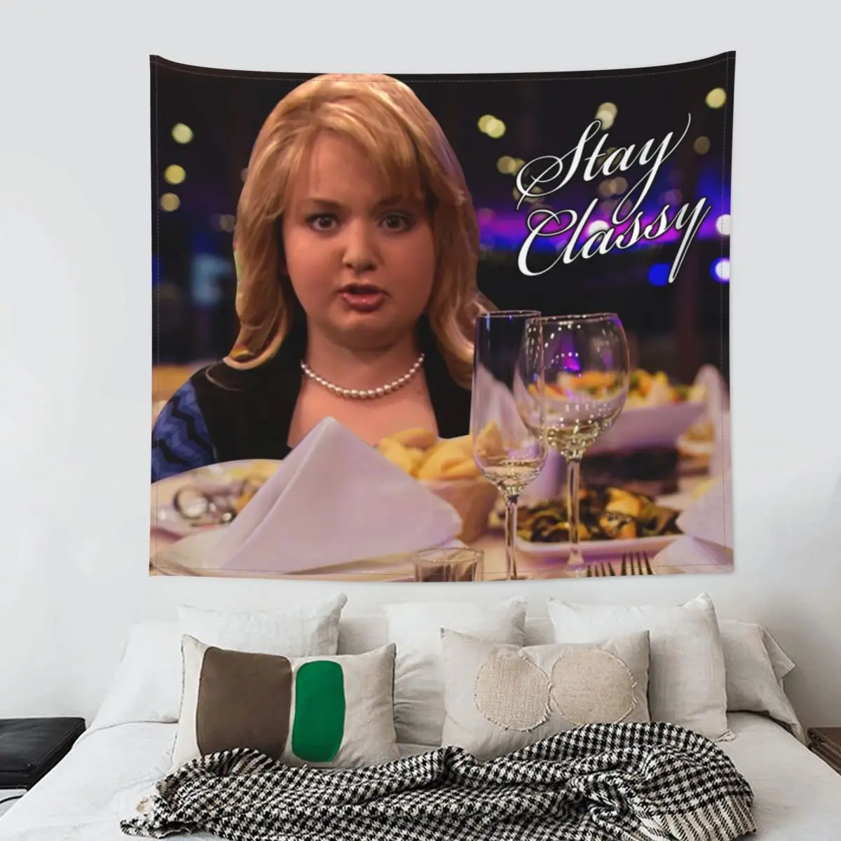 

Female Gibby At The Resto Stay Classy Tapestry Colorful Fabric Wall Hanging Wall Decor Background Cloth Witchcraft Tapestries