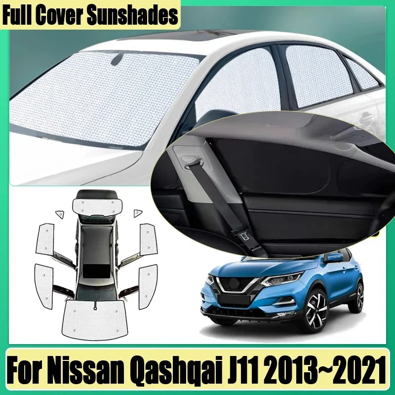 Window Visor For Nissan Qashqai J11 Accessorios 2013 2014 2015~2021 Cars Covers Full Coverage Sunshade Anti-UV Privacy Blocks