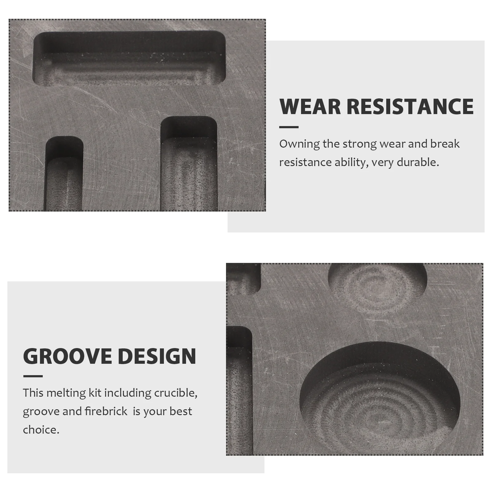 

1Set Melting Crucibles Set Ingot Mold Casting Kit Practical Tools for Metal Melting Gold Silver Copper Alloy Durable Resistant