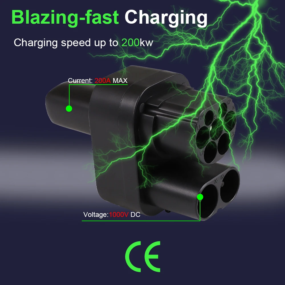 New Electric Vehicle Charging  In-vehicle Converter For TESLA CCS2 To TESLA AC DC Convert charger Head Adapter Protector