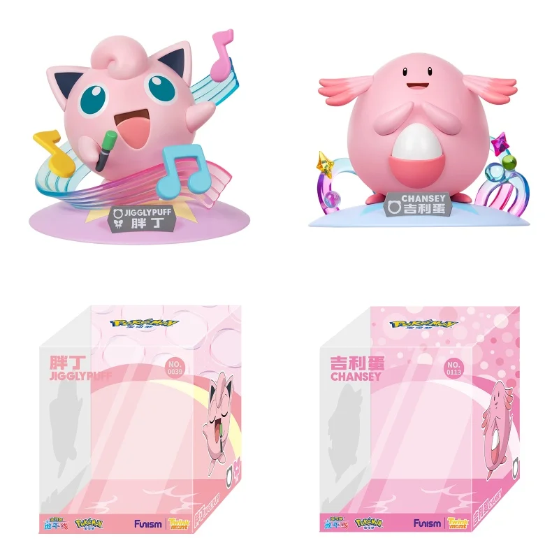 Original Genuine Pokemon Anime Action Figures Jigglypuff  Chansey Collect Doll Tabletop Decorations Toy Birthday Gift