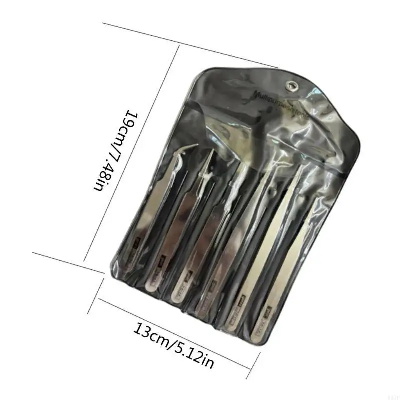 587f 6 peça Pinça aço inoxidável