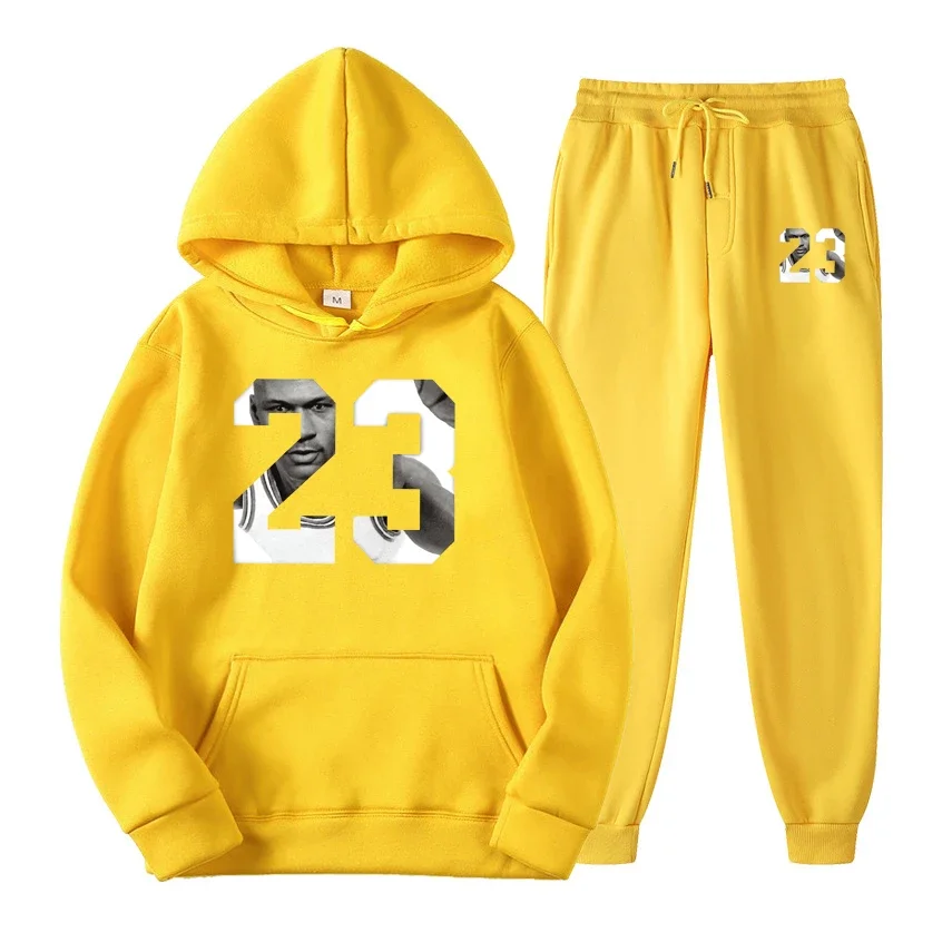 Men and women can couples spring and autumn new fitness sportswear suit casual hoodie + sweatpants jogging two-piece set