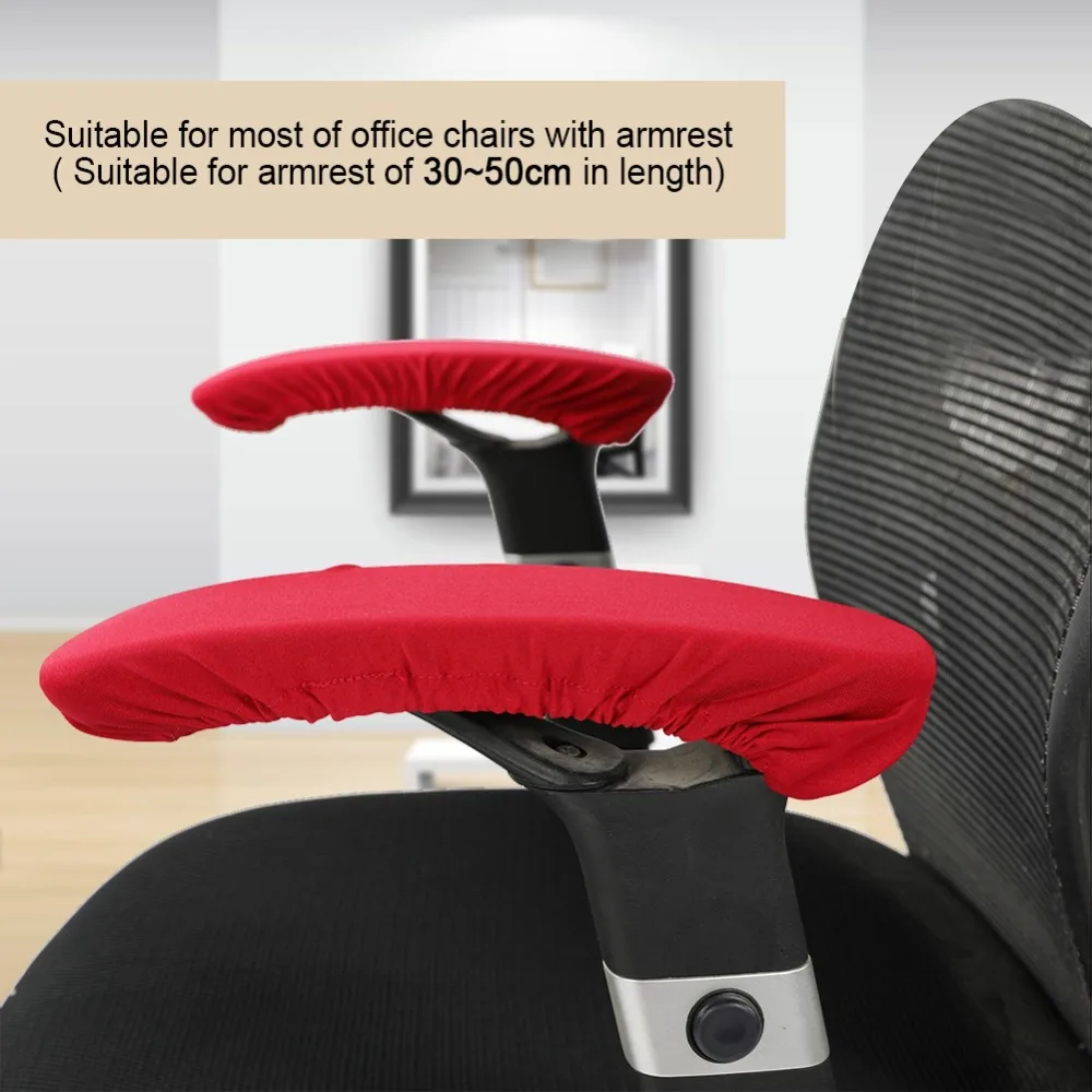 2pcs Elastic Stretchable Armrest Covers Chemical Fiber Removable Chair Arm Protector Universal Breathable Armrest Pads