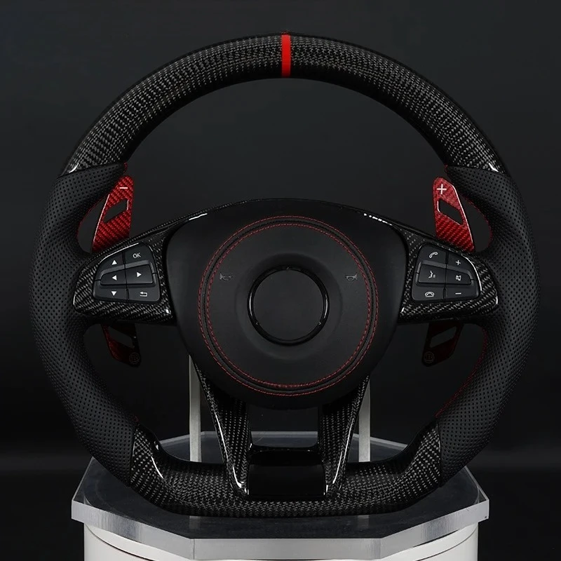 

Professional Custom Carbon Fiber Steering Wheel Perforated Leather for Mercedes benz Gl Class W222 W463