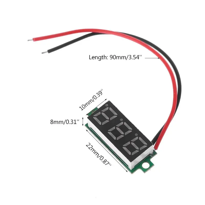 M6CF Digital Temperature Meter with 2 Wire Red LED Display Temp Measuirng -55℃~125℃ Used for Sensor