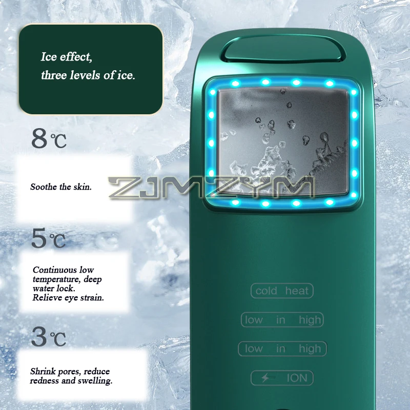 Dispositivo De Beleza De Vibração Acústica, Regulação De Energia De Três Engrenagens Recarregável, Instrumento De Beleza Quente E Fria
