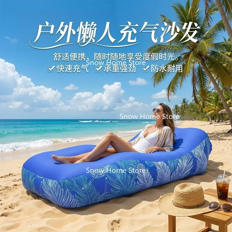 Portable Inflatable Sofa, Outdoor Air Mattress for Festival Camping Picnic, Sit & Lie Dual Use for Lunch Break