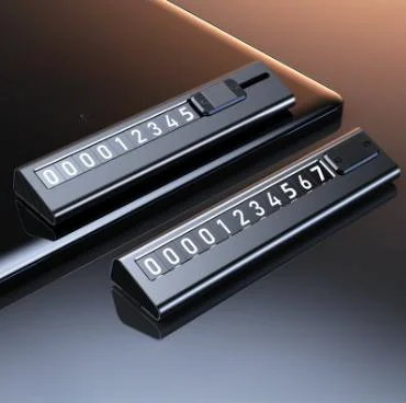 

Concealed Mount Parking Number Plate with Photoluminescent Numbers Electronic Memory and UV-Resistant Construction