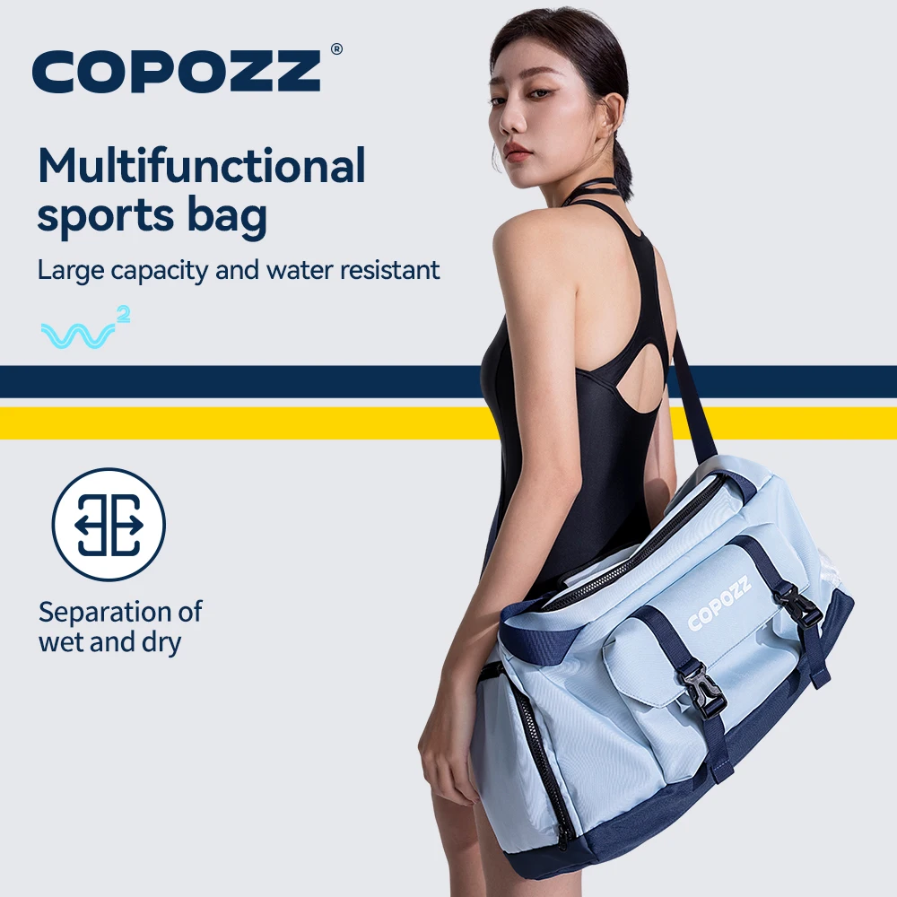 COPOZZ Swimming Bag Fashion High-capacity Travel Yoga Large Men Women Professional Fitness Underarm Cross-body Handbags Swim Bag