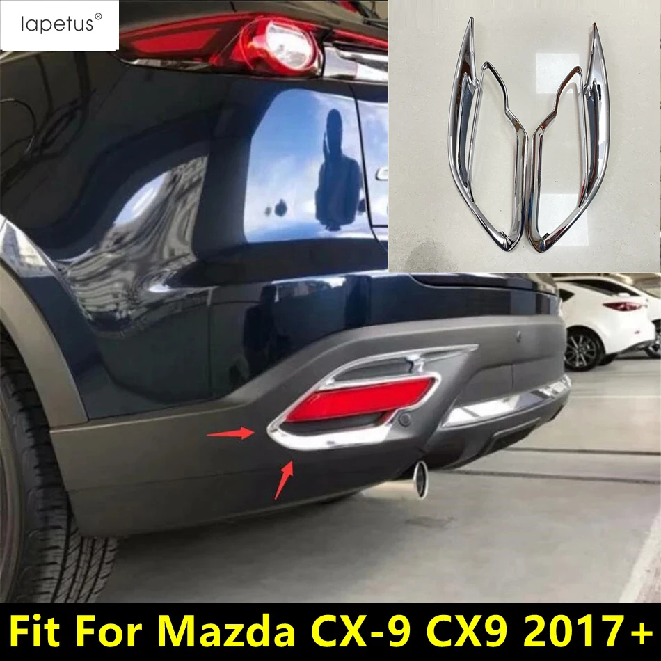 

Rear Fog Lights Lamps Eyebrow Frame Molding Decoration Cover Trim ABS Chrome Accessories Exterior For Mazda CX-9 CX9 2017 - 2020