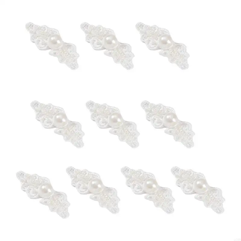 270D 10Pcs Handmade Beaded Fasteners Chinese Knot Closure Button Cheongsam Decoration Traditional Costume Garment Accessories