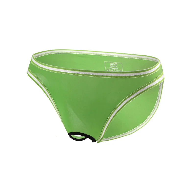 6PCS Men's Briefs Open Crotch Men's Underwear Young Ice Silk Thin U Convex Sexy Transparent Large Size Low Waist Briefs Men