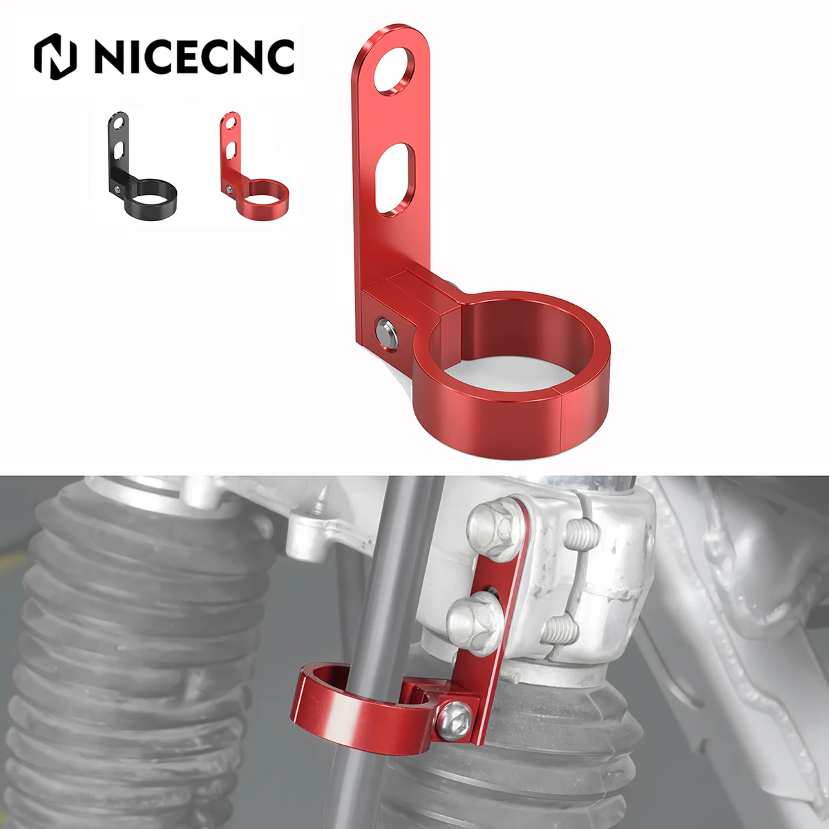 

For Honda XR650L XR 650L 650 L 1993-2025 2024 2023 2022 2021 2020 2019 NICECNC Motorcycle Aluminum Front Brake Hose Guide Clamp