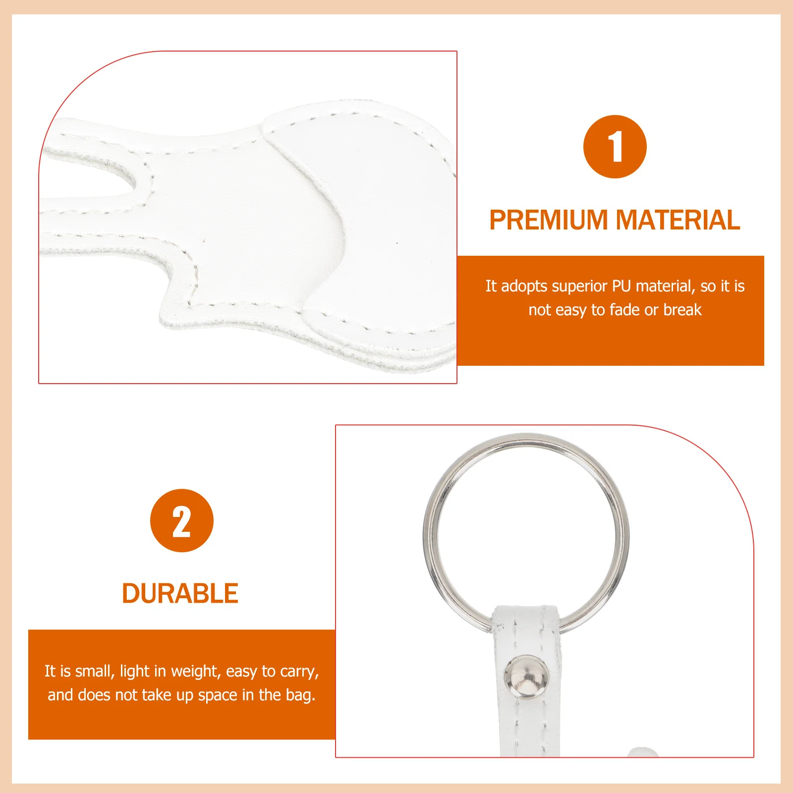 

Durable PU Guitar Picks Keychain Case Portable Storage Pouch Protector for Guitar Ukulele Ukulele Pick Holder Plectrum Holder