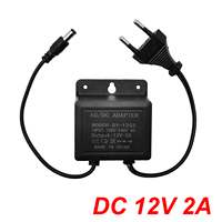 DC12V 2A Waterproof EU Plug Power Adapter For CCTV Security Surveillance AHD Camera Charger NVR DVR Input AC100V-240V 5.5*2.1mm
