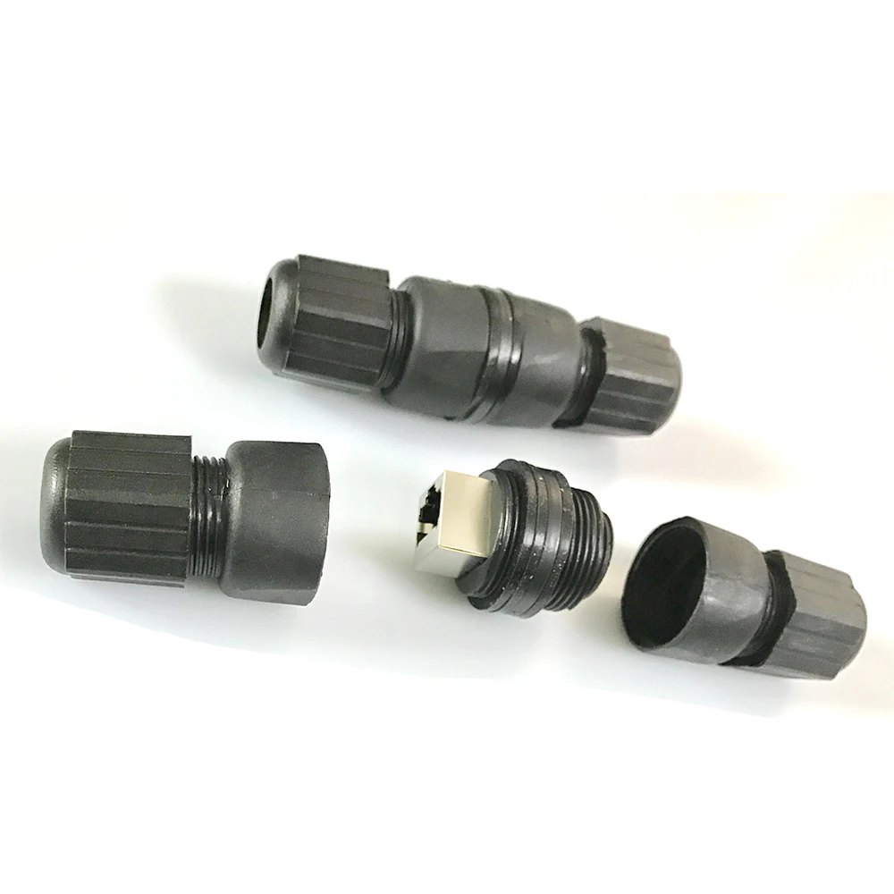 

xintylink waterproof rj45 connector cat6 cat5e cat.6 ethernet cable socket double straight head jack M25 F/F female 8p8c ip67