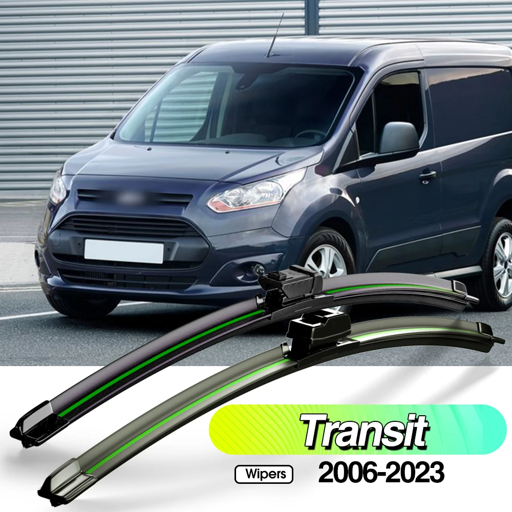 For Ford Transit Connect Tourneo Custom Courier 2006-2023 2pcs Front Windshield Wiper Blades Accessories Windscreen Window