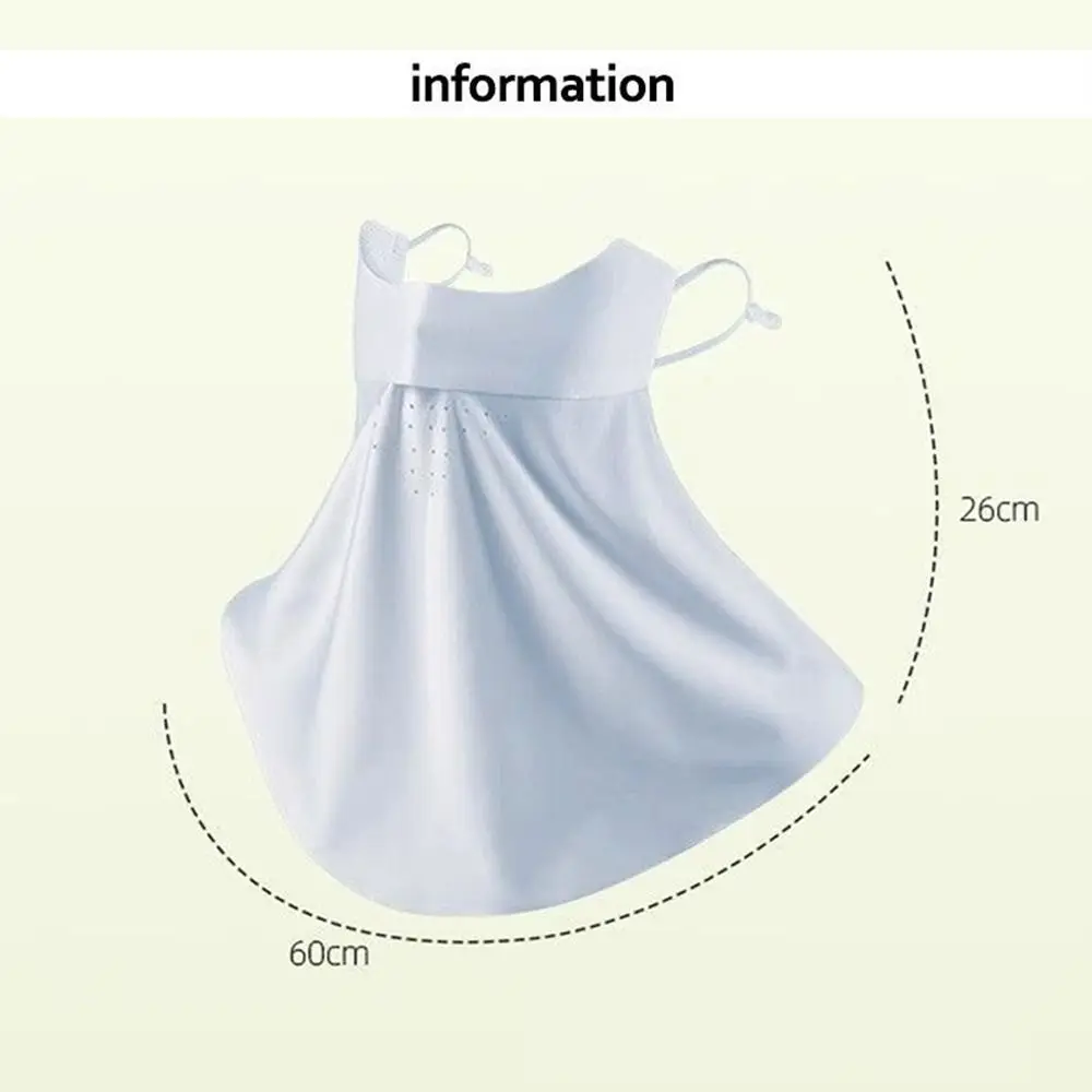 Outdoor Zonnebrandcrème Masker Dames Ijs Zijde Traceless Masker UV-bescherming Zomer Fietsen Zonbescherming Ademend Dunne Cover Gezicht