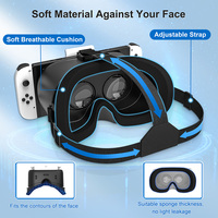 VR Headset 3D VR Glasses Ergonomic 3D VR Virtual Reality Glasses Immersive Experience Adjustable for Switch OLED Model/Switch