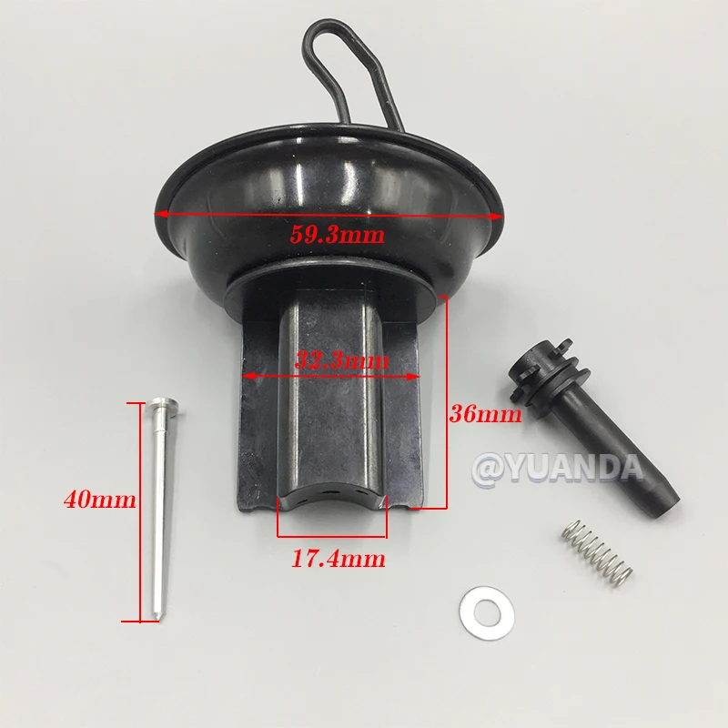 For Honda 1989-1997 CBR250RR/MC22 CBR22 CB400SF NC31 1992-1997 Motorbike Keihin Carburetor Plunger diaphragm assembly