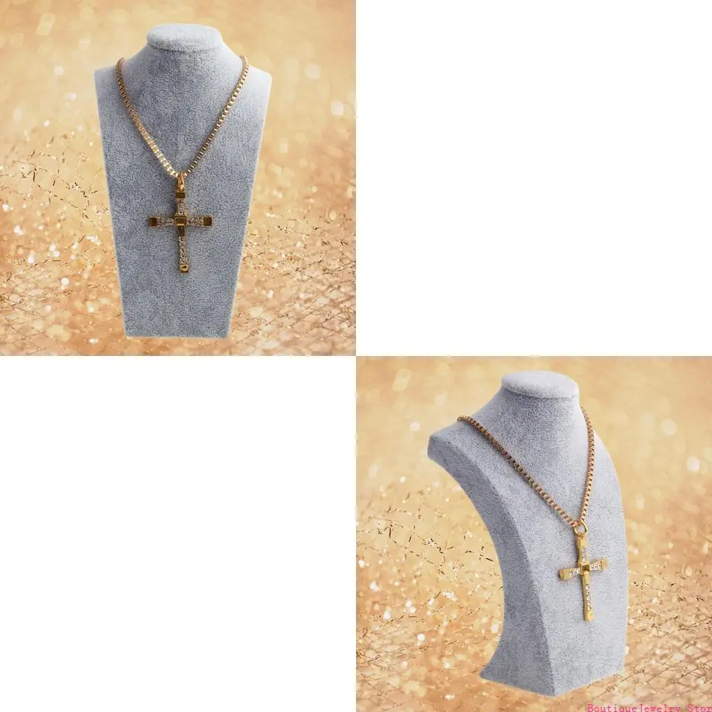 

E1PE Model Bust Stand Necklace Mannequin Bust Jewelry Displays Pendant Choker Holder Stand for Jewelry Organization