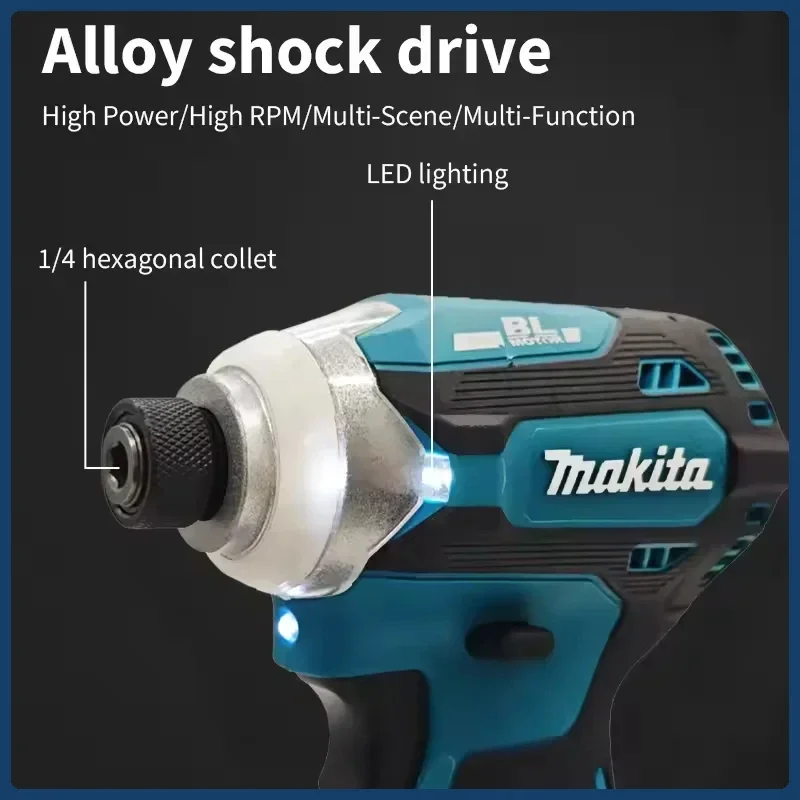Makita Original DTD171 18v Impact Driver Cordless Brushless Electric Screwdriver Rechargable Drill Driver Makita Power Tool