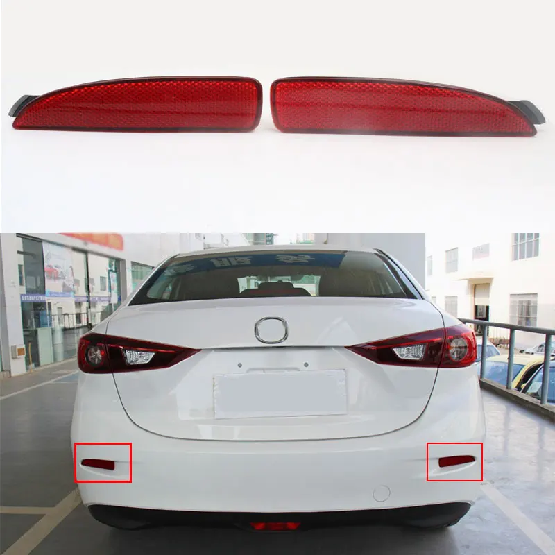 

1 Pair Rear Bumper Reflector Light Left Right Side Marker Lamp for Mazda 3 5 6 OEM D350-51-5M0C D35-0515M0E