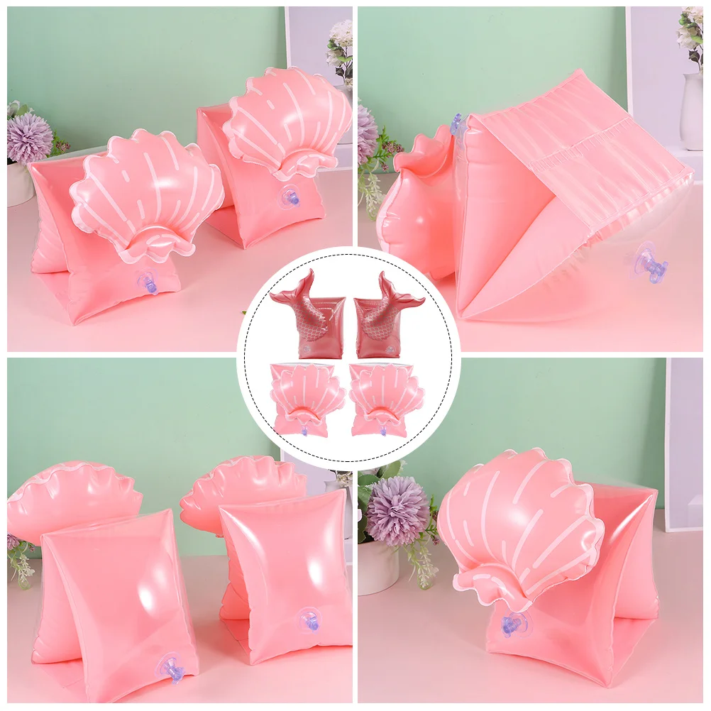 Brassards de natation gonflables pour enfants, 2 paires, flotteurs de bras pour enfants, sécurité de piscine, Double Airbag, anneau lisse et confortable