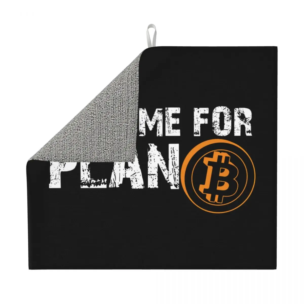 Custom It's Time For Plan B Bitcoin BTC Crypto Currency Dish Drying Pads Cryptocurrency Blockchain Geek Microfiber Drainer Mats