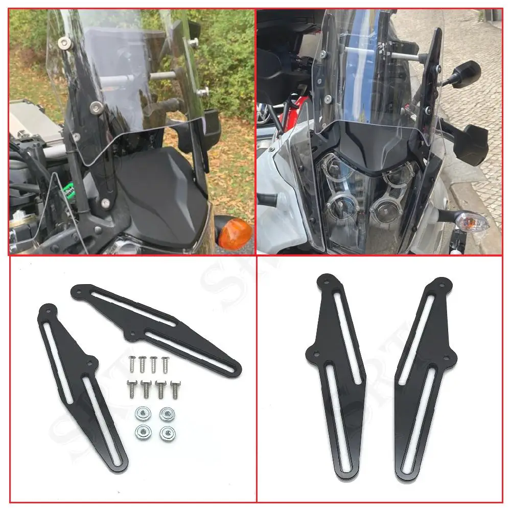 

For Yamaha TENERE 700 Motorcycle Accessories Windscreen Bracket Windshield Lifting Adjustable Mounting Holder XTZ700 2019-2023