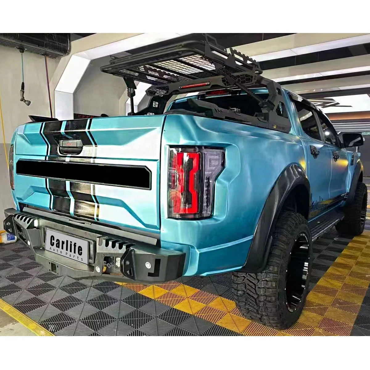 High quality PP material bumpers for Ford ranger T6 T7 T8 2012-2020 year convert to 2020 F150 raptor look model car body kit