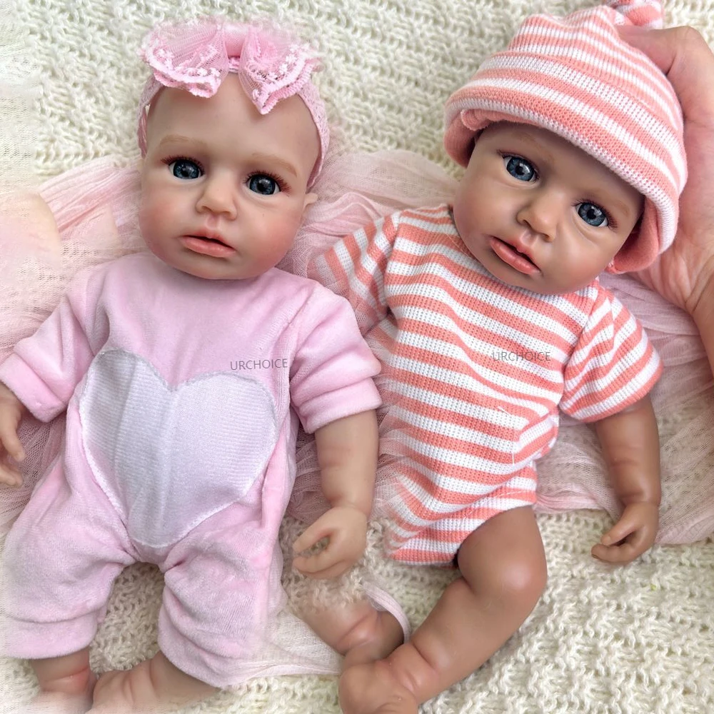 

12Inch Full Silicone Reborn Baby Girl Lifelike Newborn Doll Handmade Painted 3D Skin Tone Visible Veins Gift Toy For Gift