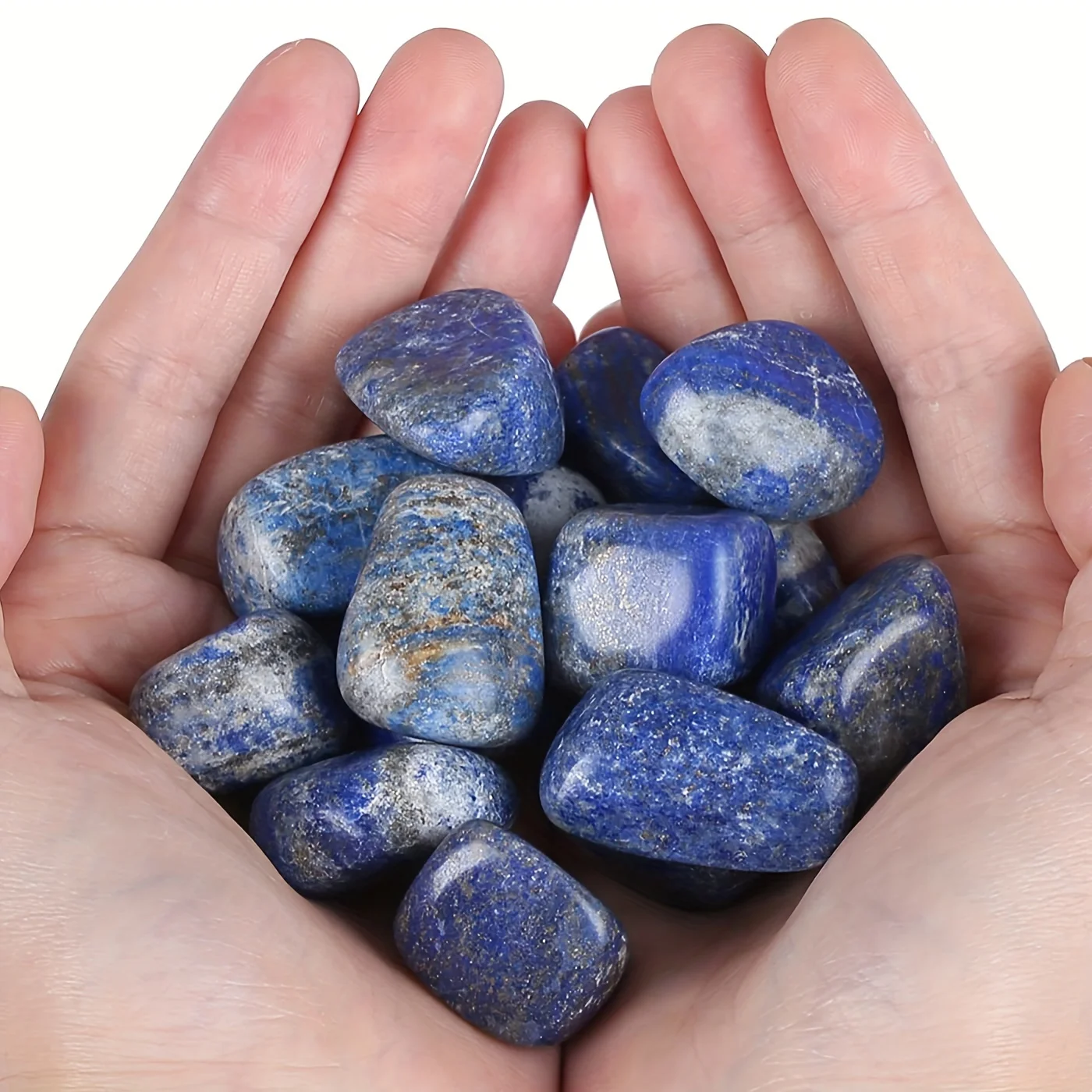 Lapis Lazuli Tumbled Stones Natural Bulk Polished Gemstones for Energy Crystal Healing, Vase Filler, and Home Decoration