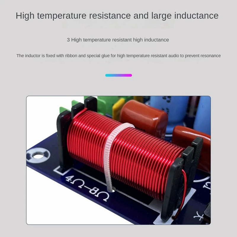 

4PCS 3-Way 250W 850/5200Hz Frequency Divider DIY Speaker Filter Circuit Treble Medium Bass Hifi Stereo Audio Crossover