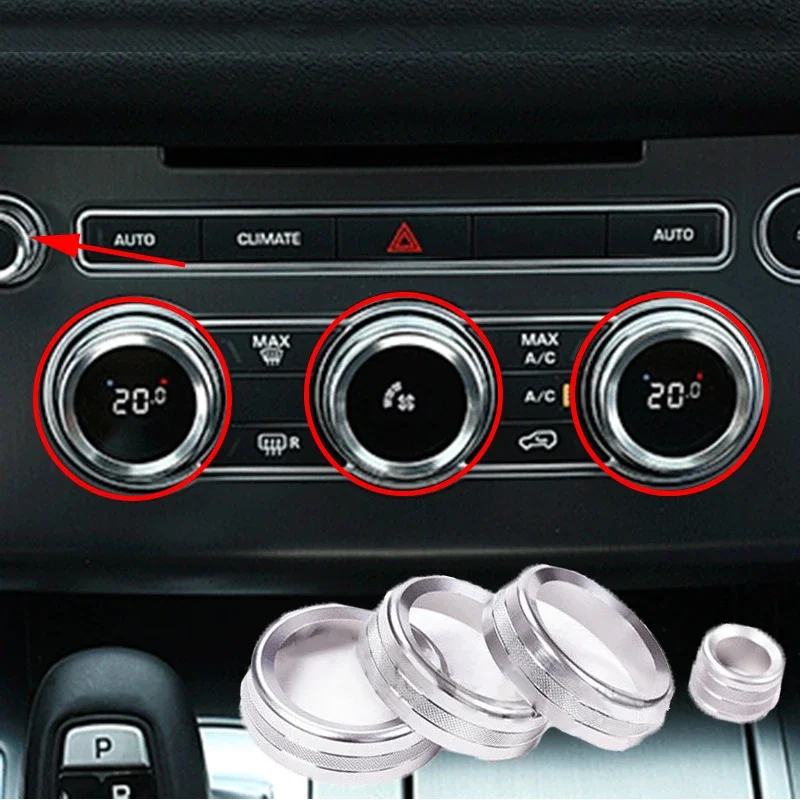 

4PCS Car Console Air Condition Knob Cover For Land Rover Range Rover L405 2013-2017 Automotive interior modification accessories
